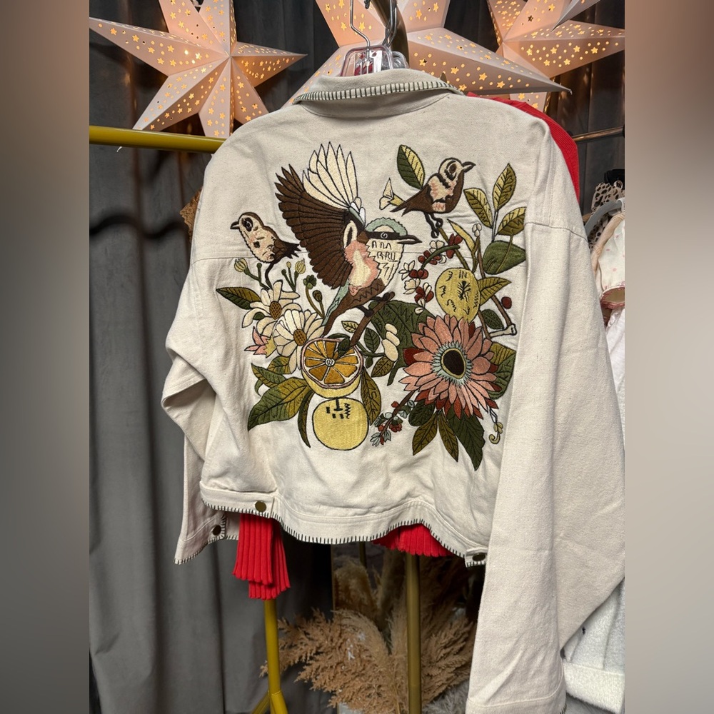 Free People x Denim and Bone Woodlands Embroidered Jacket - Picture 7 of 8